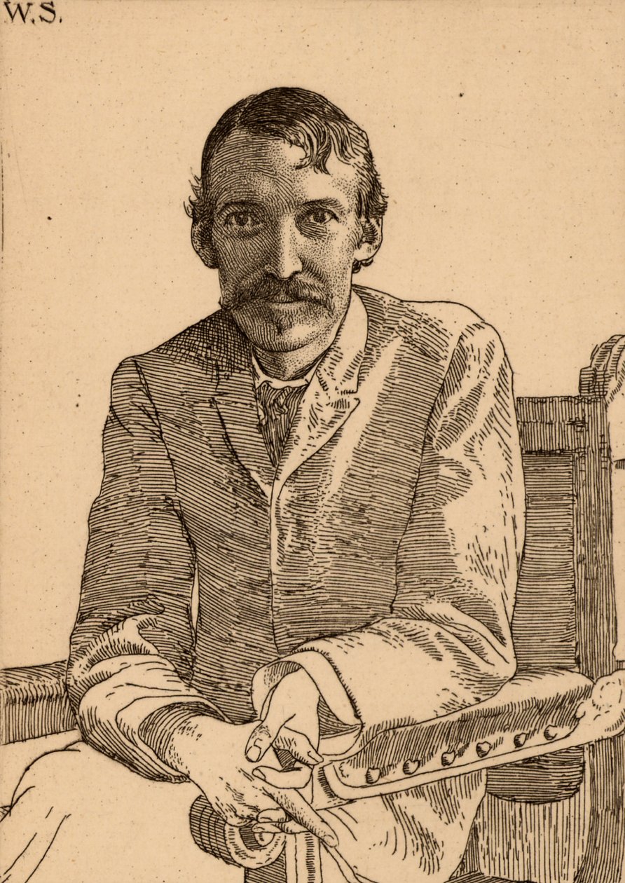 "Robert Louis Balfour Stevenson (1850-1894) Escritor escocês de William Strang
