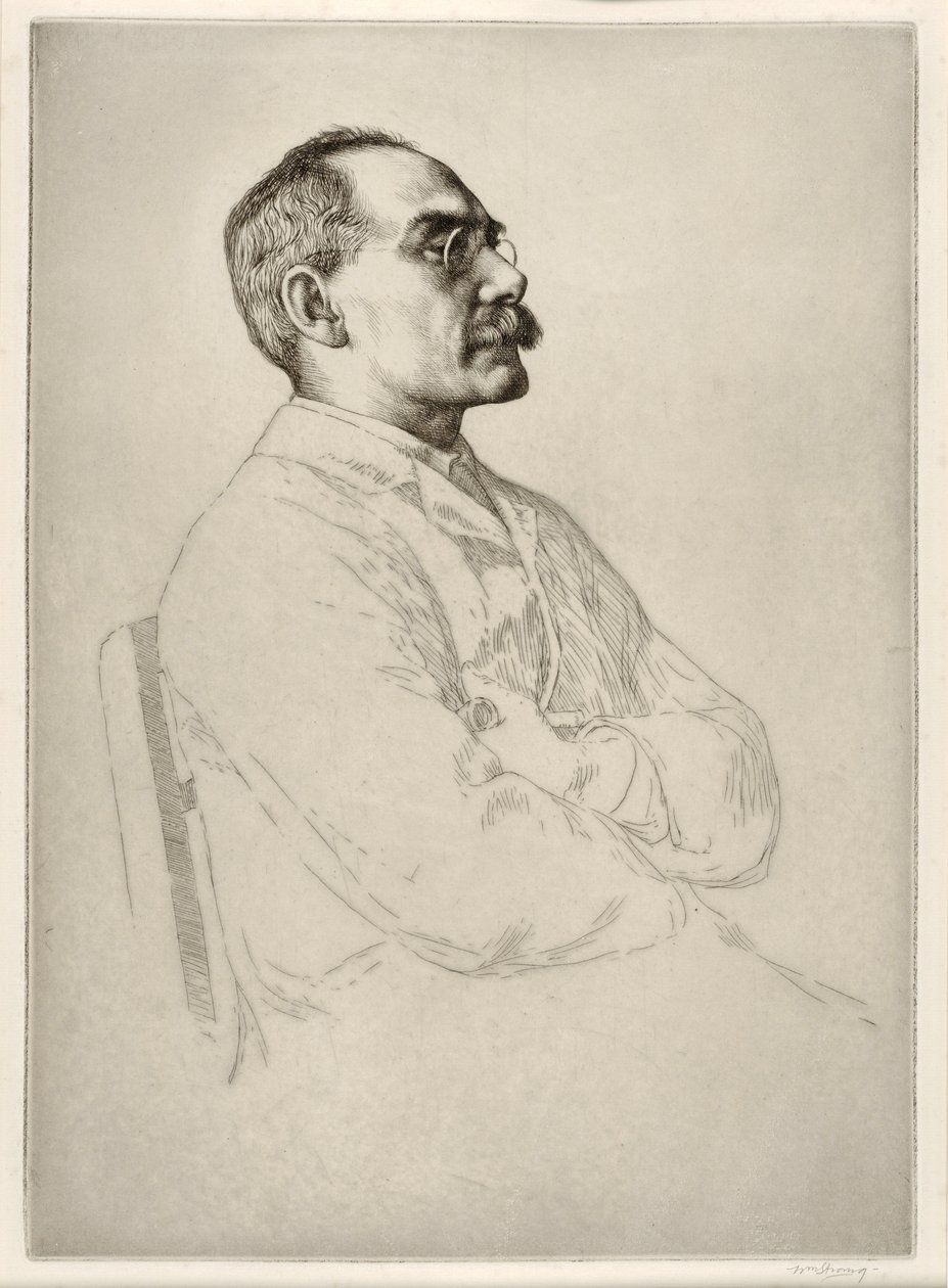 Rudyard Kipling (1865 - 1936), pub. 1898 de William Strang