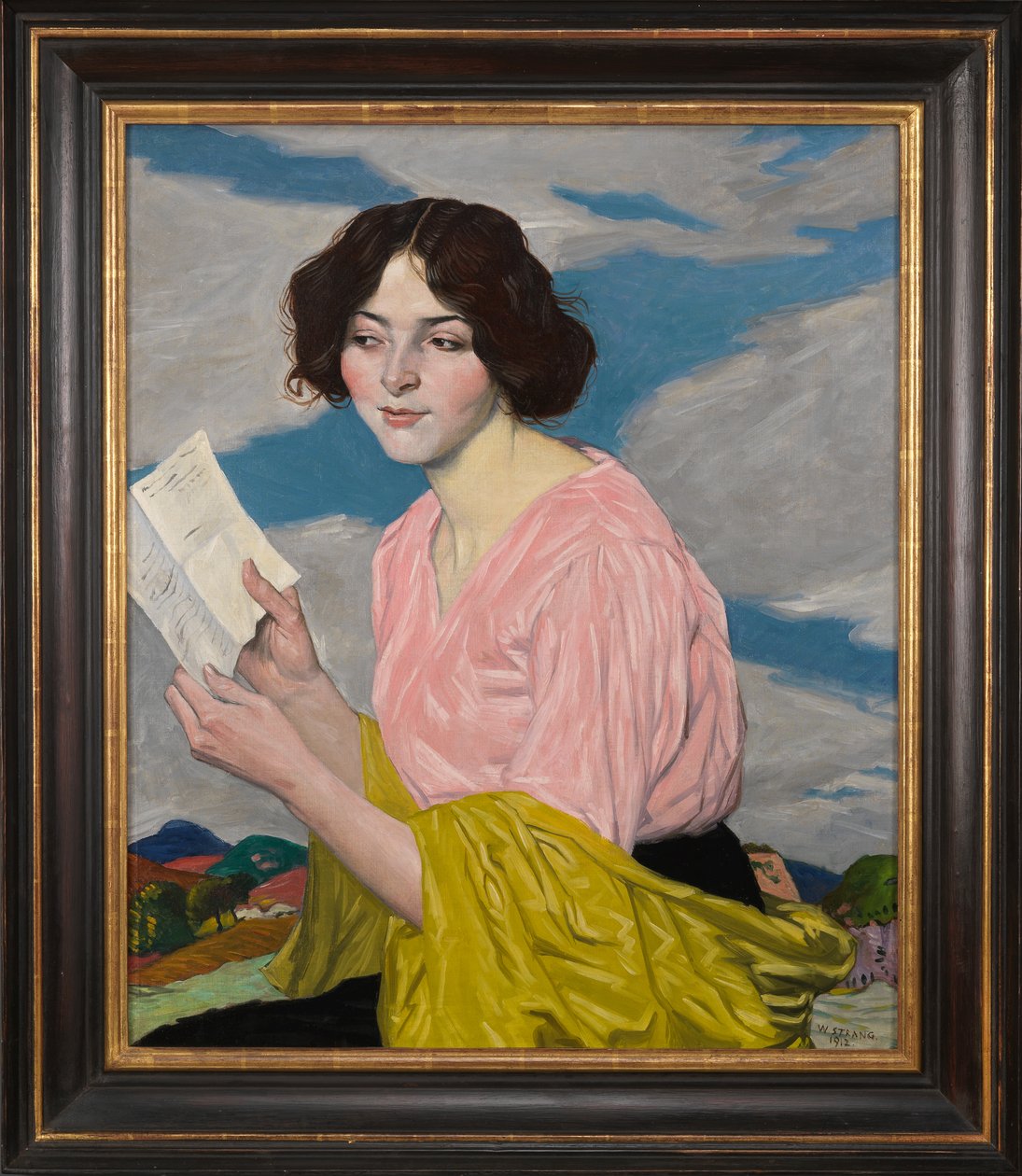 A carta de amor (retrato de Dora Labbette) c.1918 de William Strang
