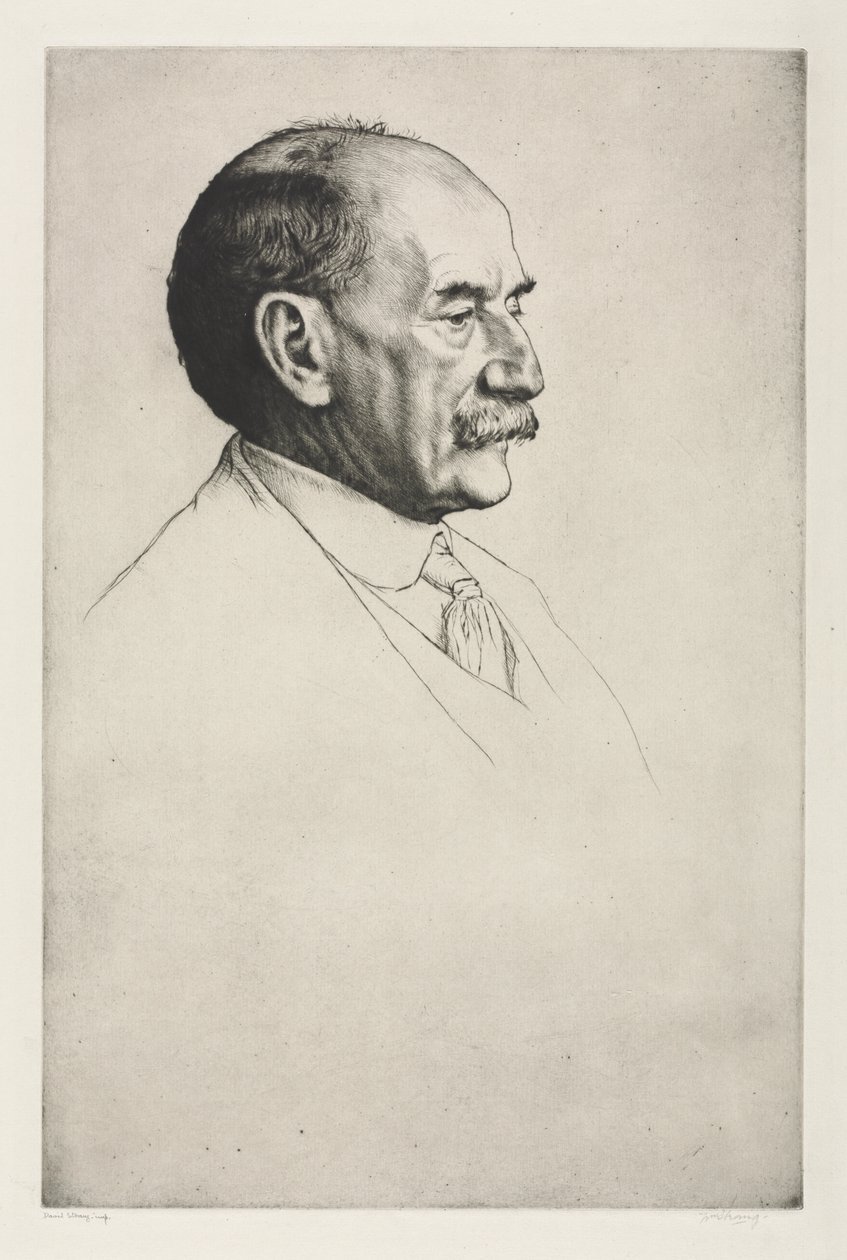 Thomas Hardy, virado para a direita de William Strang