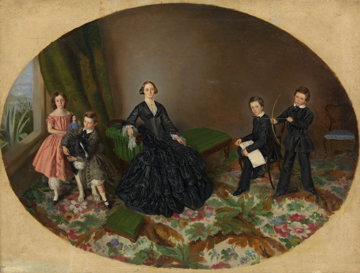 Maria Elizabeth O&39;Mullane e seus filhos de William Strutt