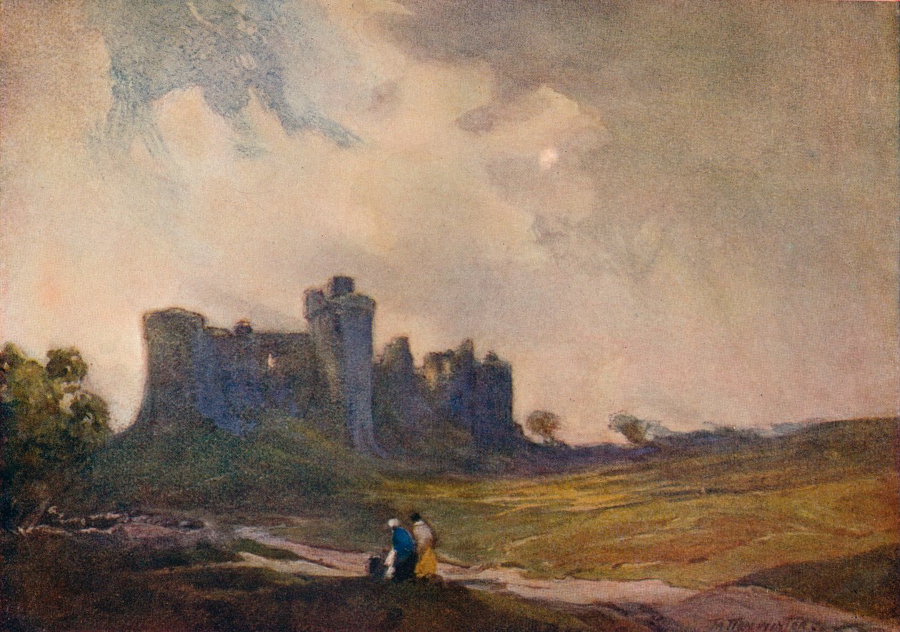 A tempestade que se aproxima, Carew Castle, c1913 1914-1915 de William Tatton Winter