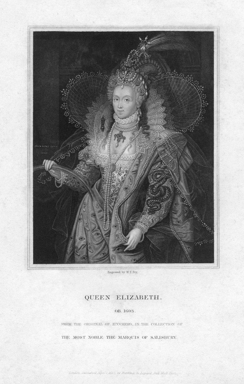 Elizabeth I, rainha da Inglaterra, 1832. de William Thomas Fry