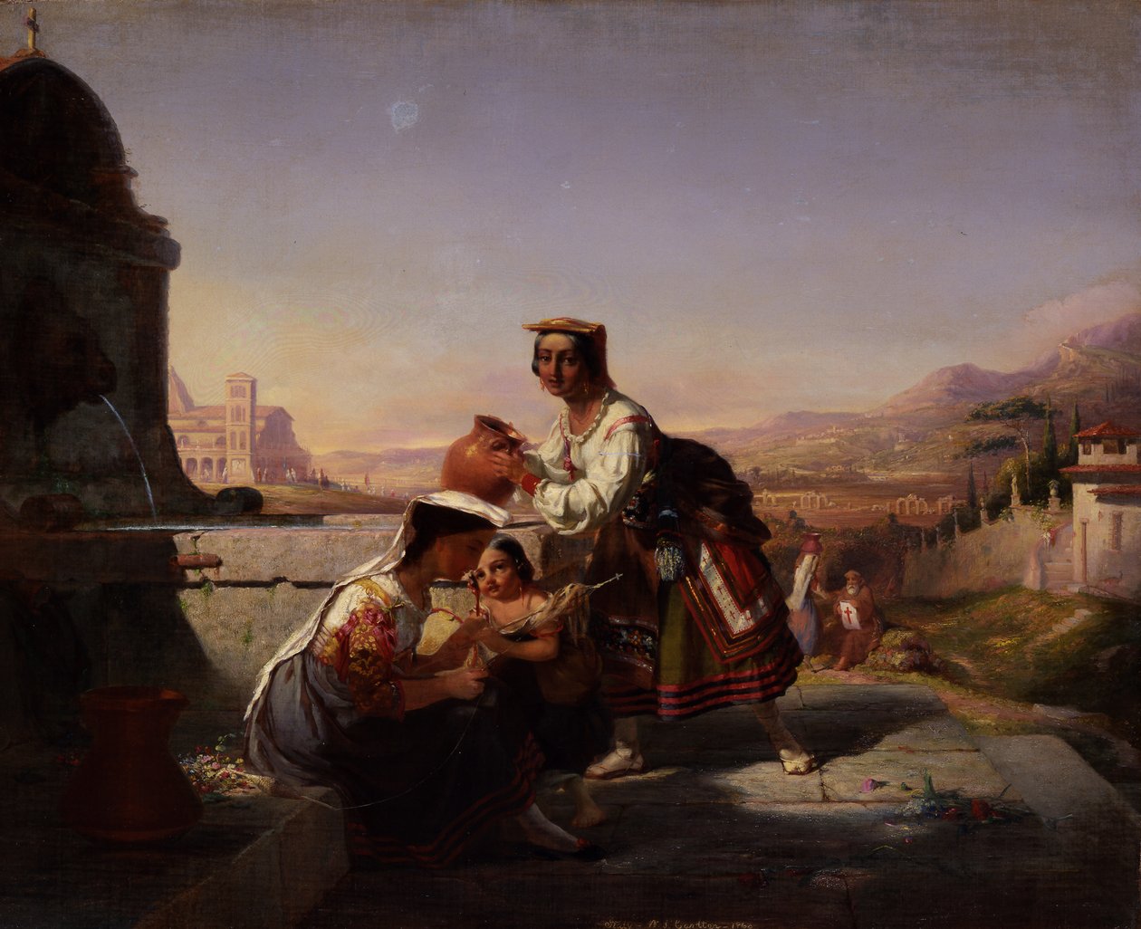 Cena italiana, 1860. de William Tolman Carlton