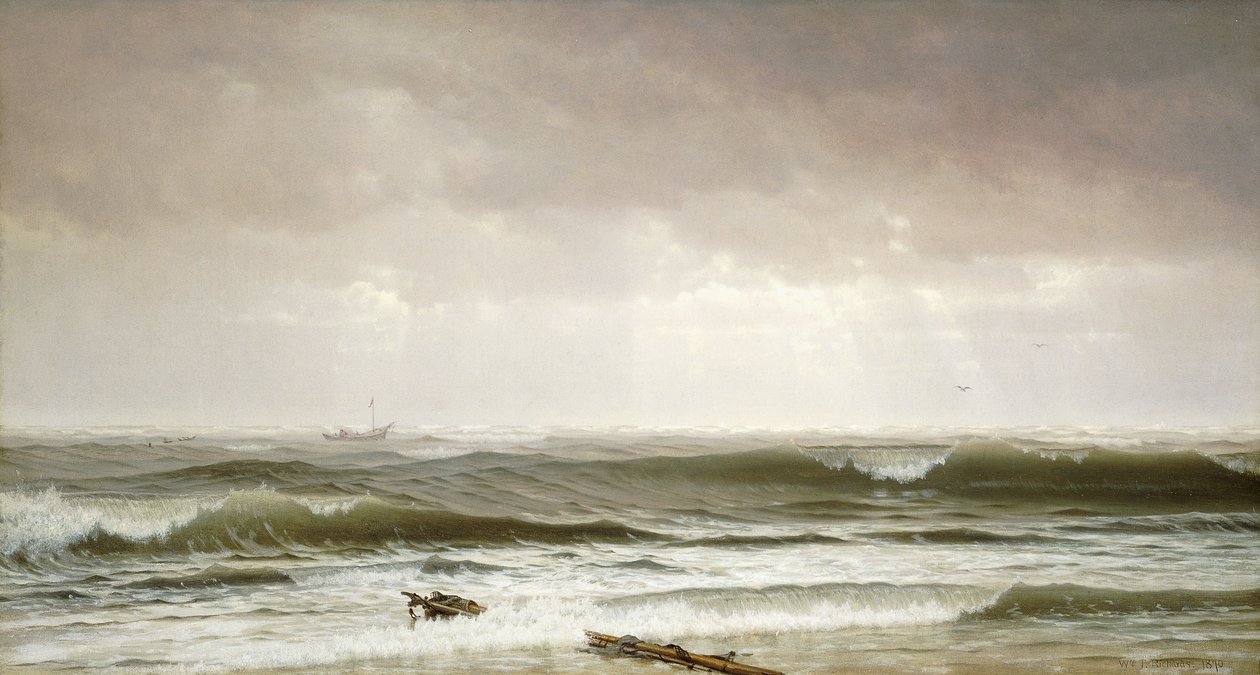 Ao longo da costa, 1870 de William Trost Richards