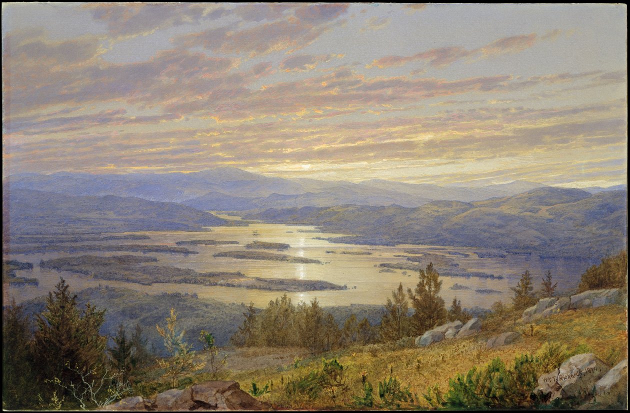 Lago Squam a partir de Red Hill de William Trost Richards