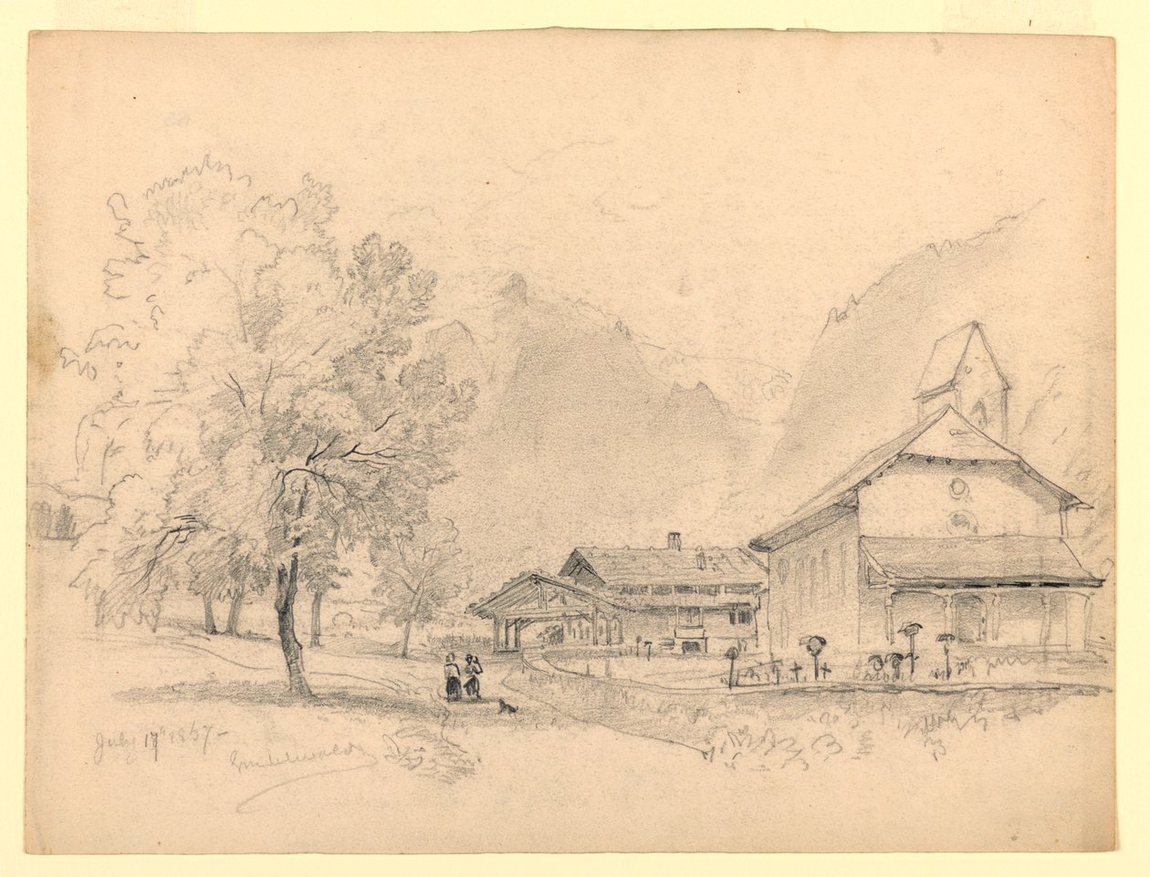 Paisagem, Grindelwald, Suíça de William Trost Richards