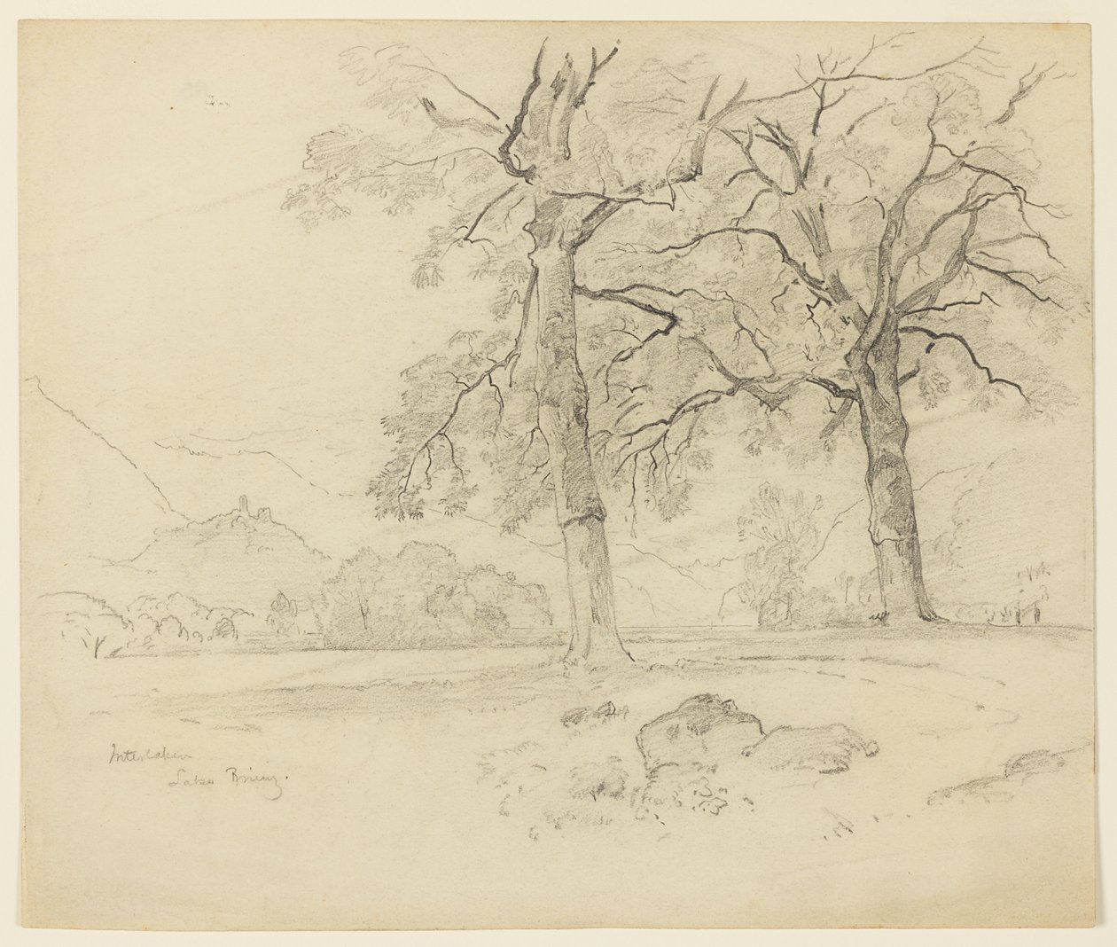 Paisagem, Lago Brienz, Interlaken, Suíça de William Trost Richards