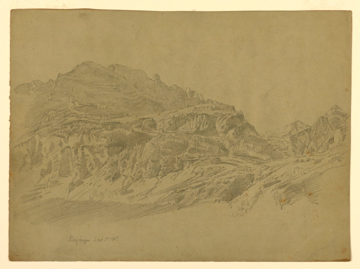 Paisagem, Meiringen, Suíça de William Trost Richards