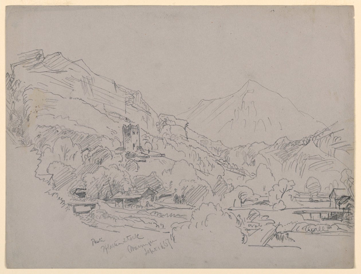 Paisagem, Meiringen, Suíça de William Trost Richards
