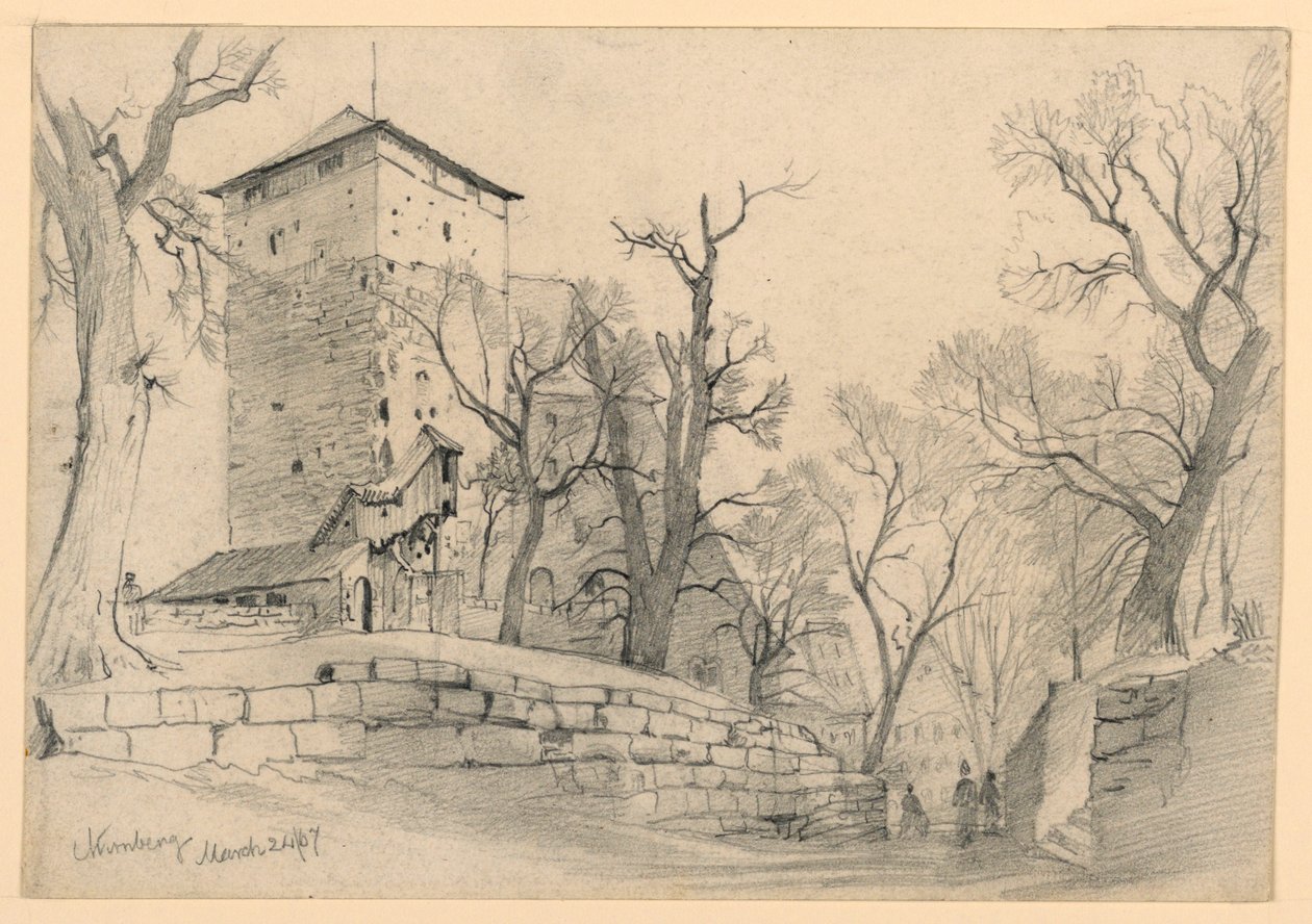 Castelo de Nuremberg, Alemanha de William Trost Richards