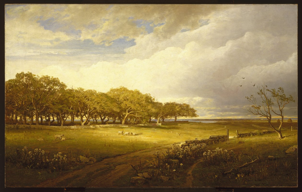 Velho pomar em Newport de William Trost Richards