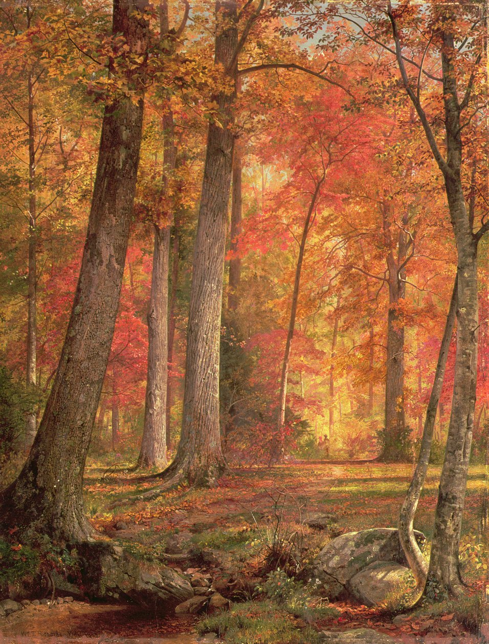 Caminho na floresta, 1865 de William Trost Richards
