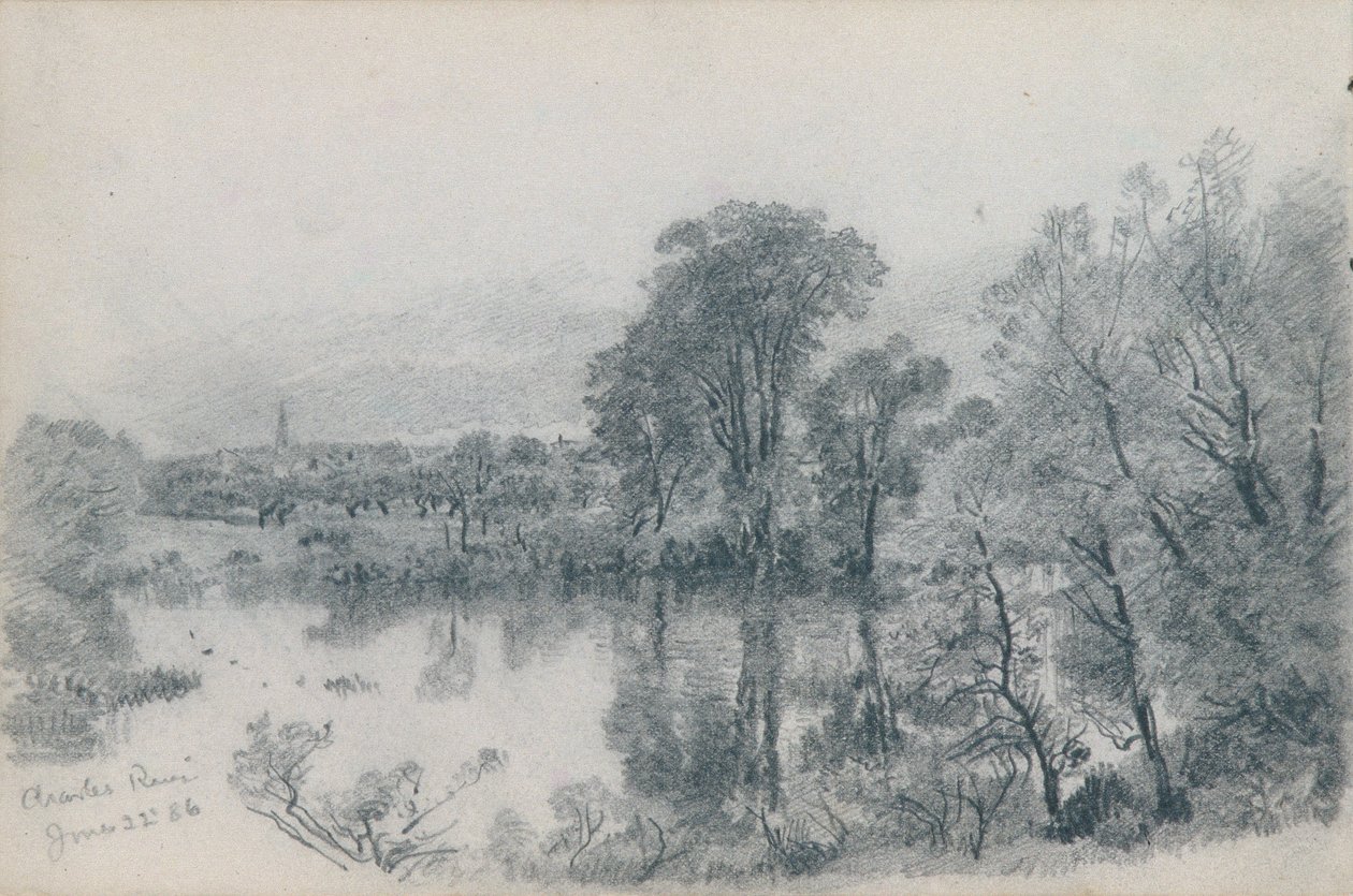 Caderno de esboços de temas paisagísticos e marítimos da Nova Inglaterra e da Pensilvânia de William Trost Richards