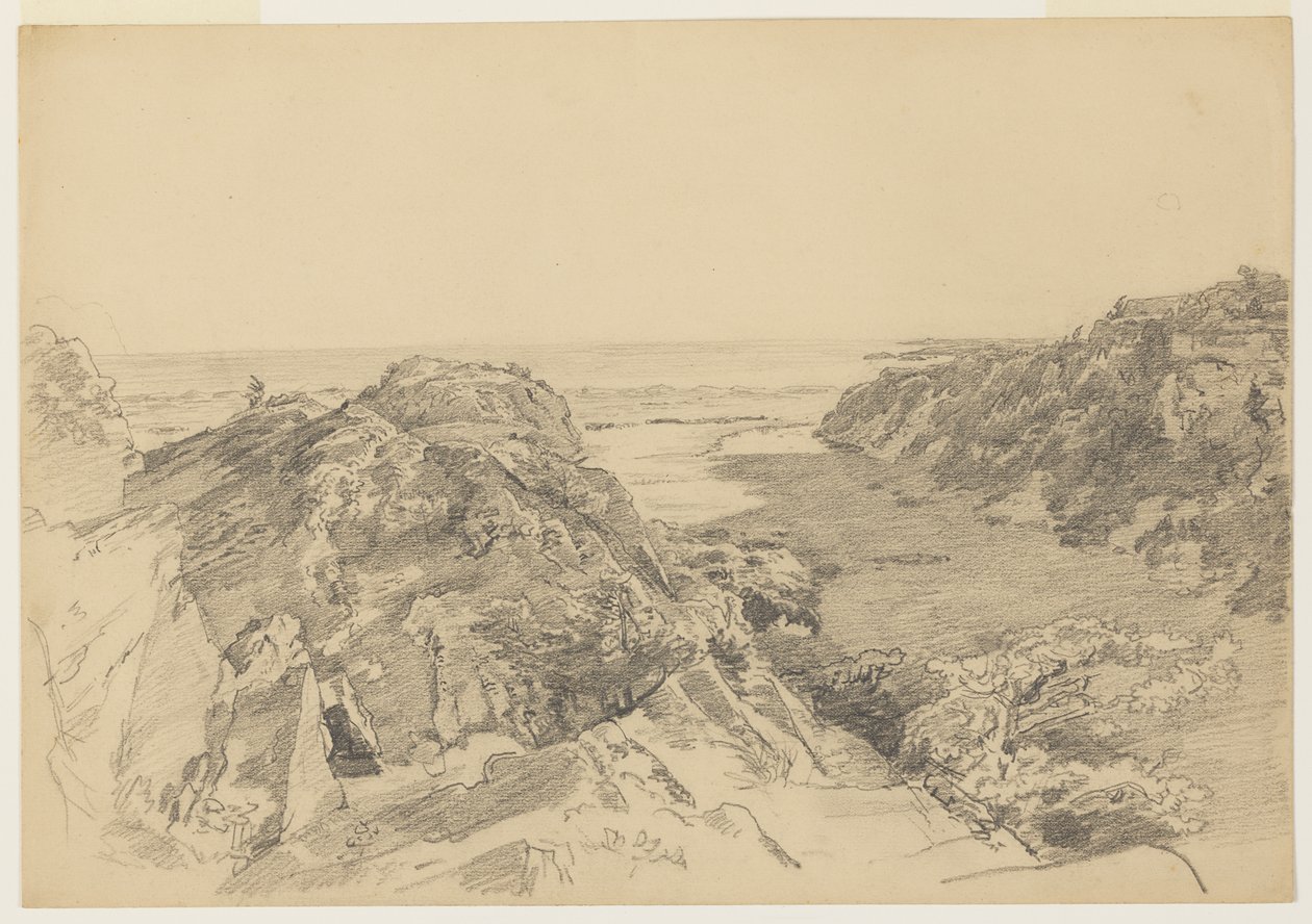 Estudo para "Do Paraíso ao Purgatório, Newport" de William Trost Richards