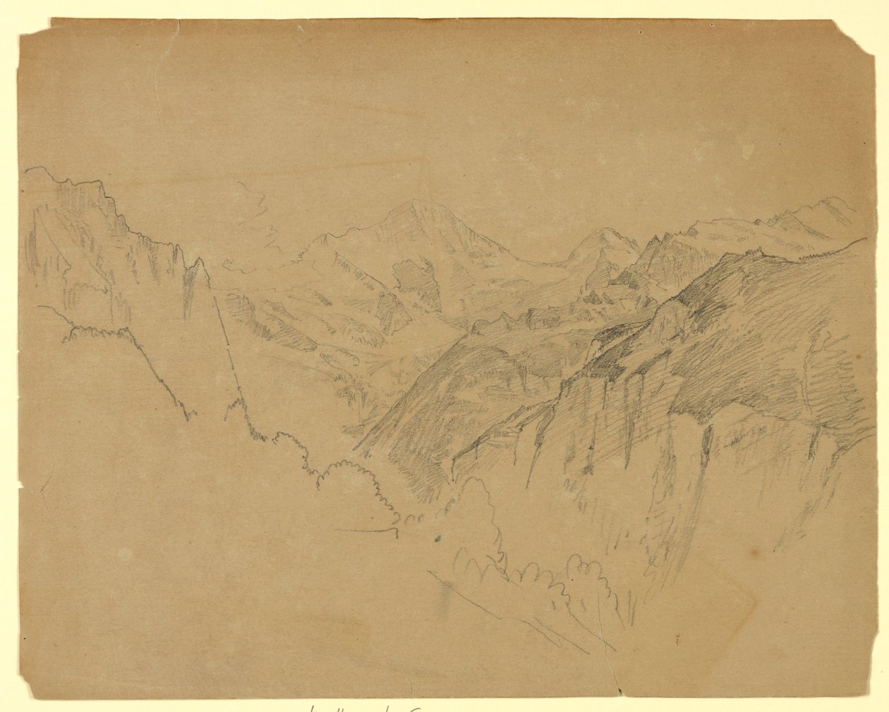 Estudo da paisagem, Lauterbrunnen, Suíça de William Trost Richards