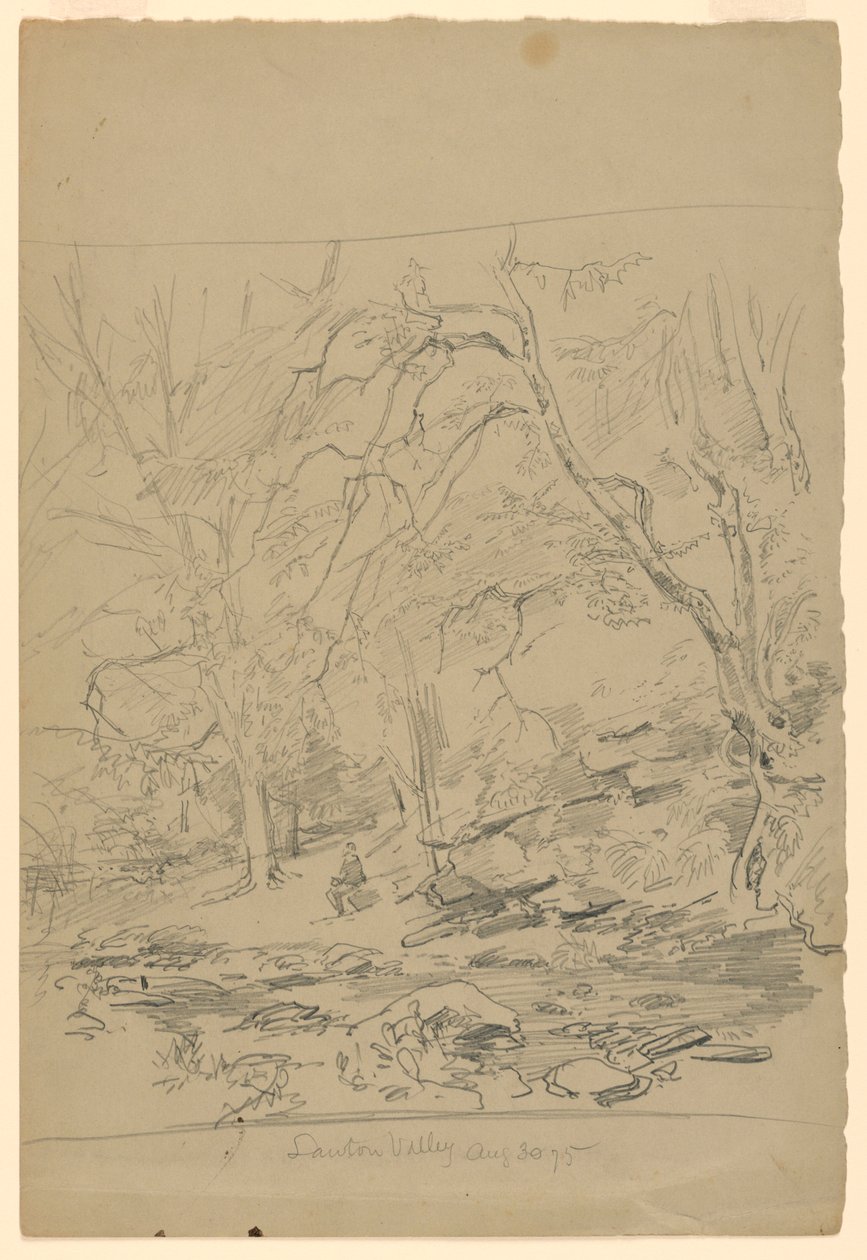 Estudo da paisagem, Lawton Valley, RI de William Trost Richards
