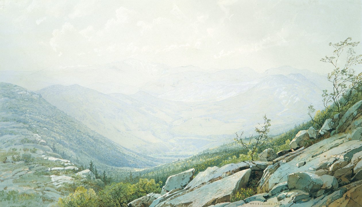 A cadeia do Monte Washington, vista do Monte Kearsarge de William Trost Richards