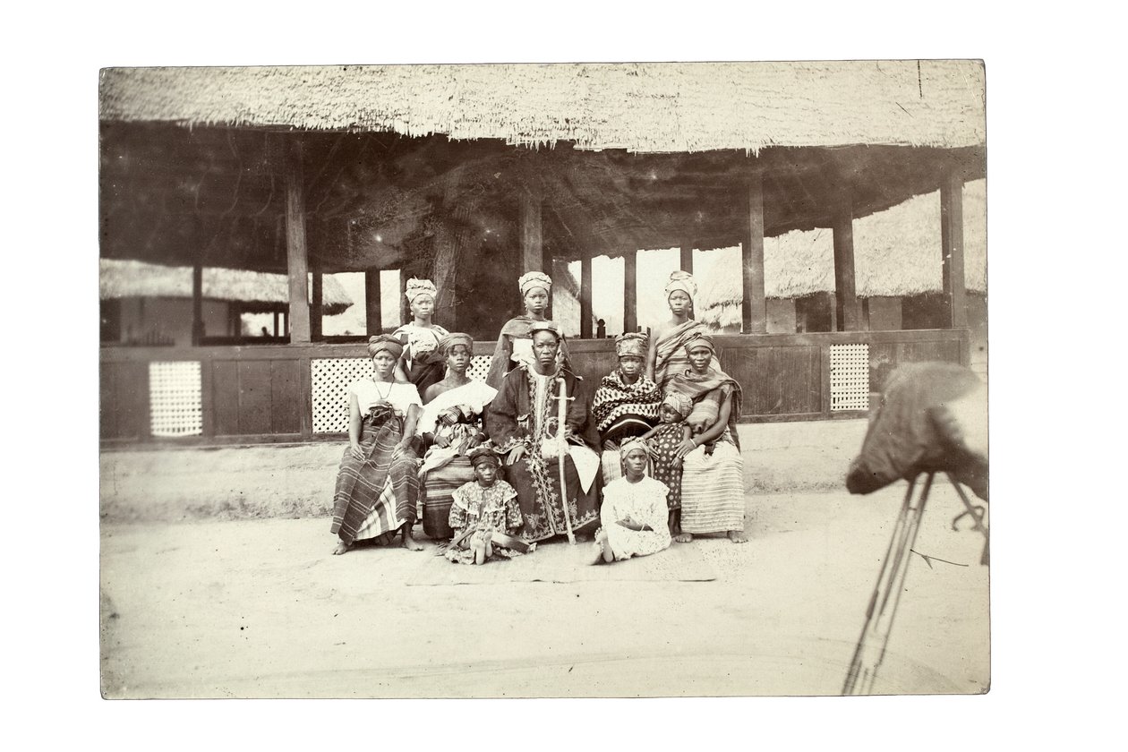 Chefes nativos e Harem, terra Mendi (impressão em gelatina prateada) de William Turnbull Balmer