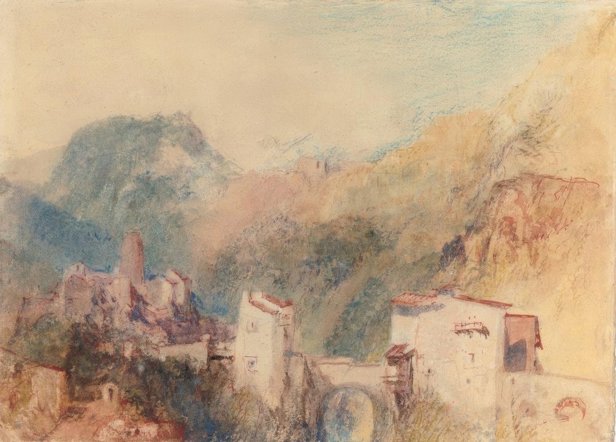 Um castelo no Val d&39;Aosta de Joseph Mallord William Turner