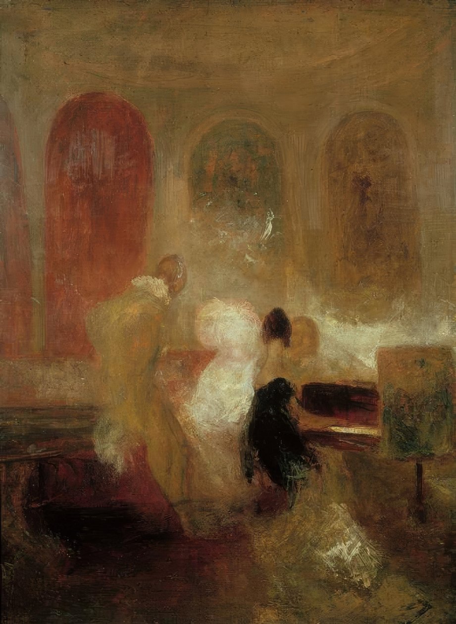 Uma festa de música, East Cowes Castle (Música no East Cowes Castl de Joseph Mallord William Turner