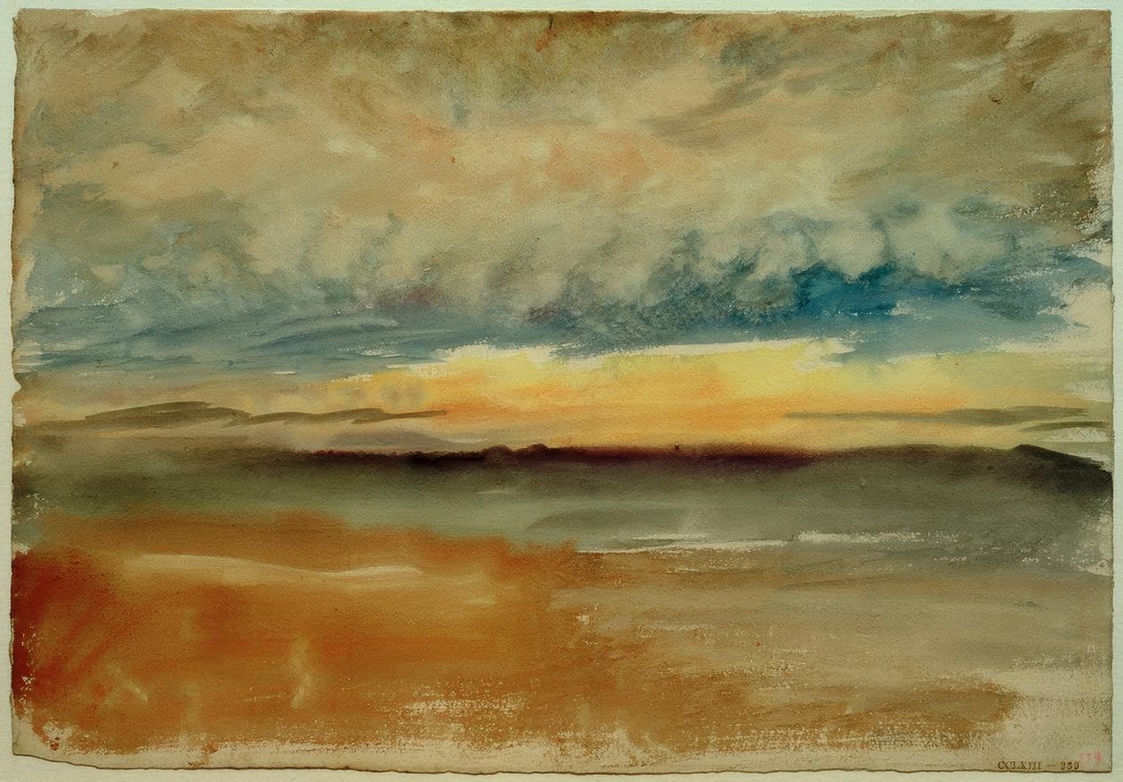 Um pôr do sol tempestuoso de Joseph Mallord William Turner
