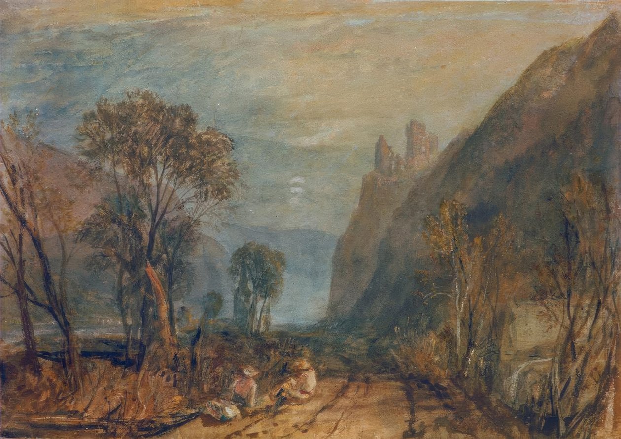 Uma vista sobre o Reno - Bautsburg de Joseph Mallord William Turner