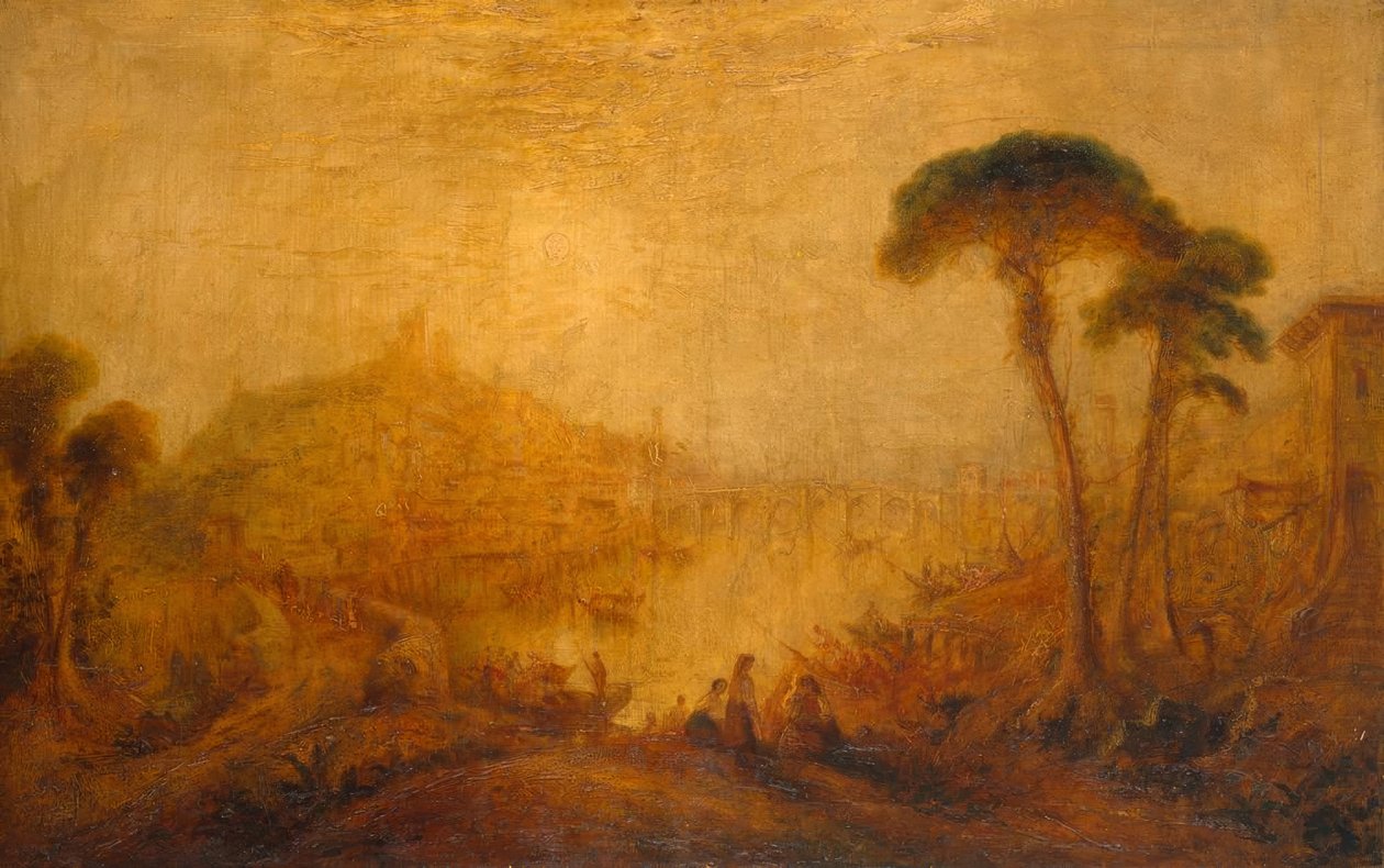 Paisagem antiga com figuras de Joseph Mallord William Turner