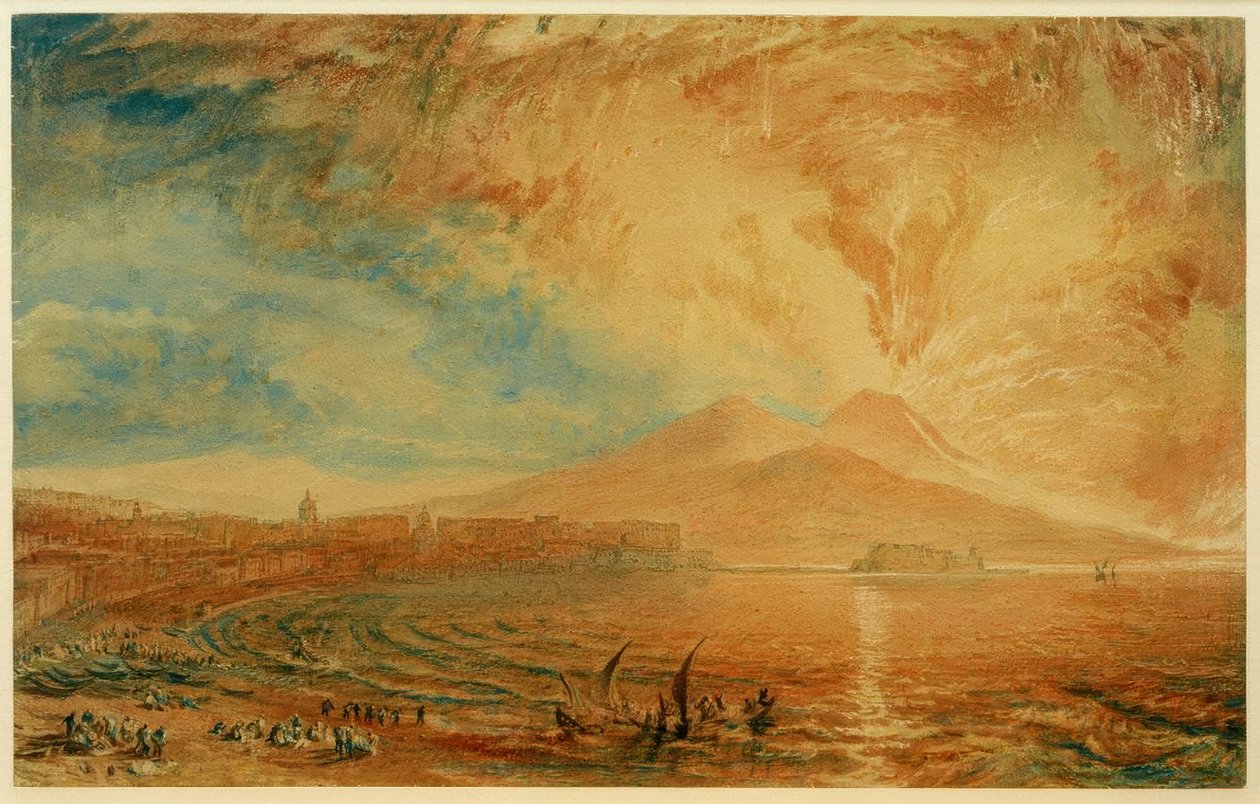 Baía de Nápoles (Vesúvio irritado) de Joseph Mallord William Turner