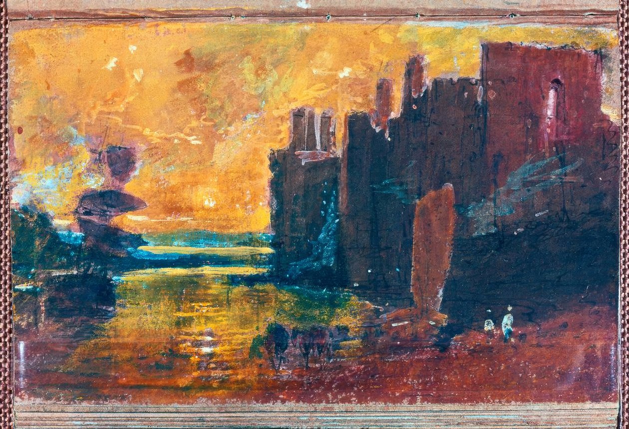 Castelo de Caernarven ao nascer do sol de Joseph Mallord William Turner
