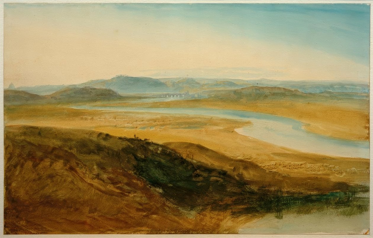 Campo romano: Tibre from Castel Giubelio de Joseph Mallord William Turner