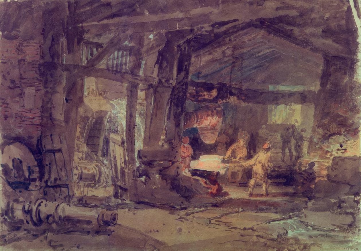 O interior de uma fundição de ferro de Joseph Mallord William Turner