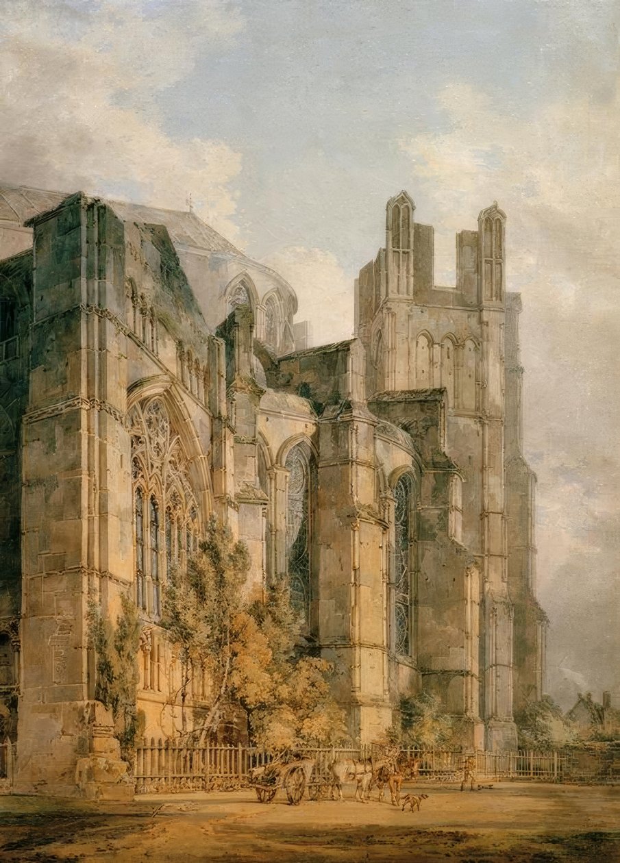 A Capela de Santo Anselmo na Catedral de Canterbury e de Joseph Mallord William Turner