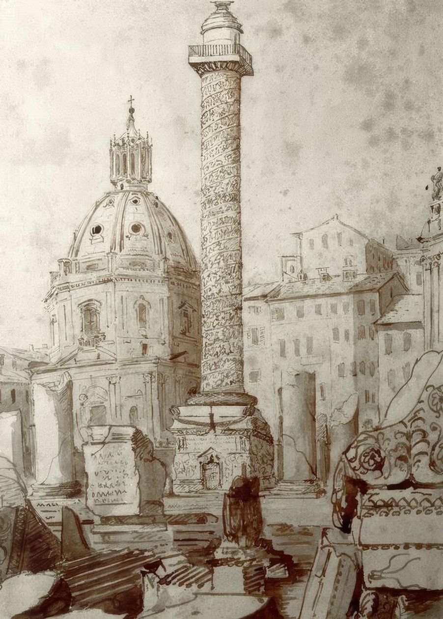 A Coluna de Trajano em Roma de Joseph Mallord William Turner