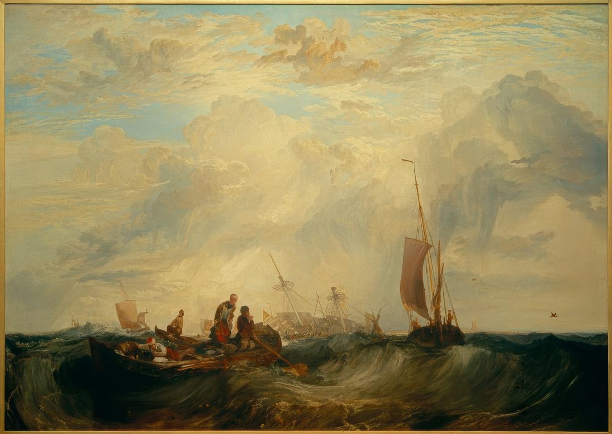 Entrada do Meuse: comerciante de laranja na barra, indo aos pedaços de Joseph Mallord William Turner