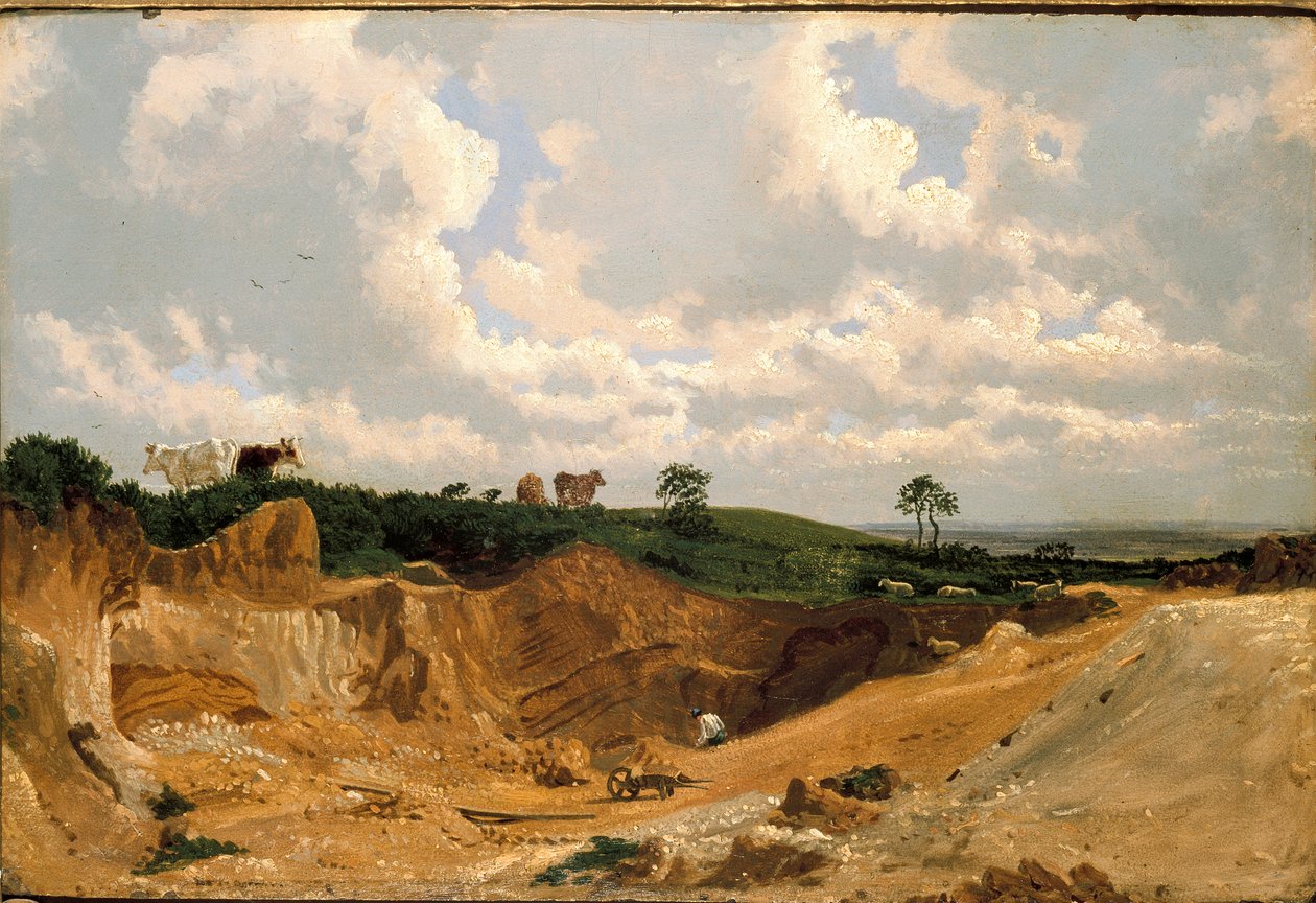 Gravel Pit no Shotover Hill, perto de Oxford, c1818 de Joseph Mallord William Turner