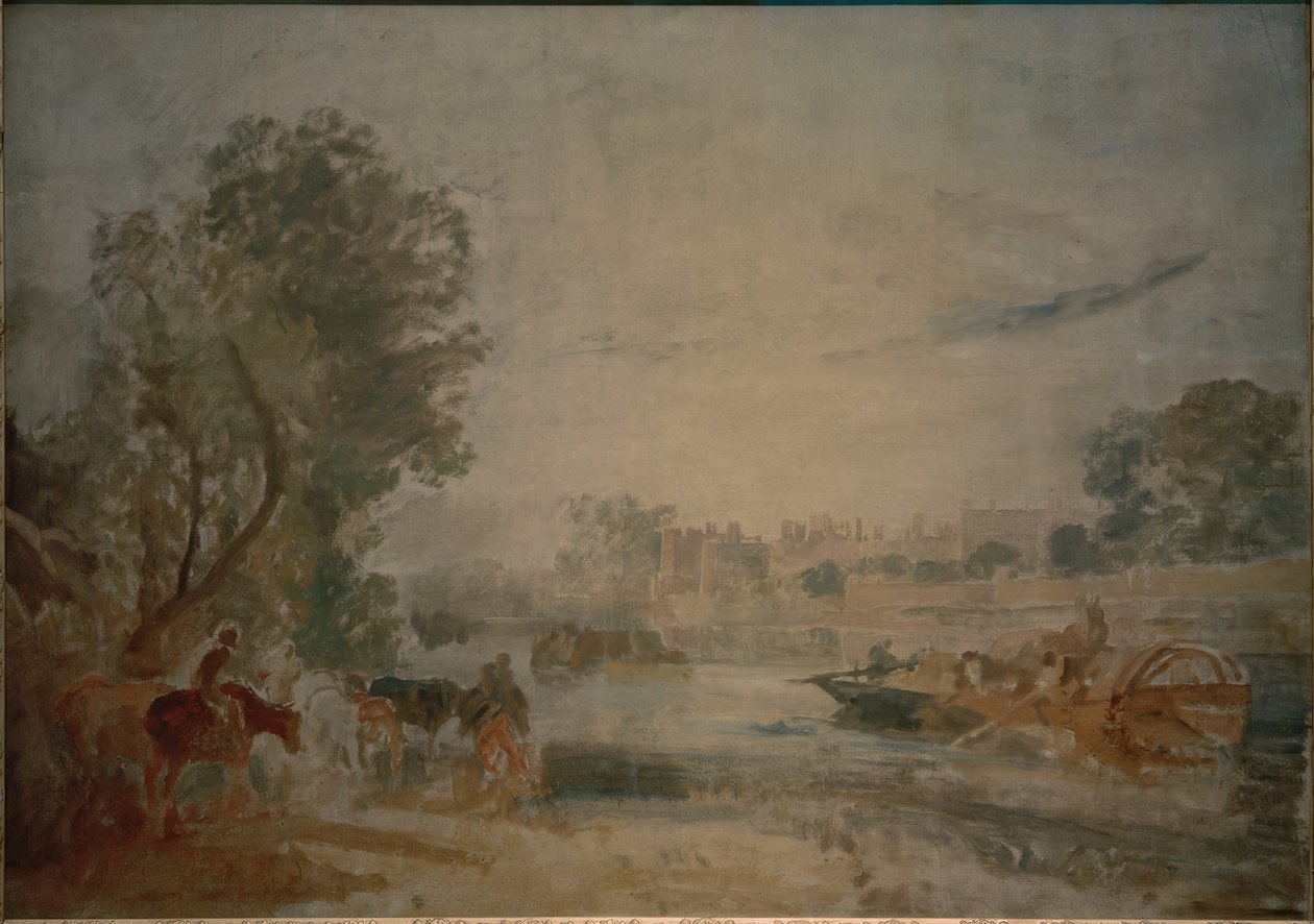 Hampton Court, do Tâmisa de Joseph Mallord William Turner