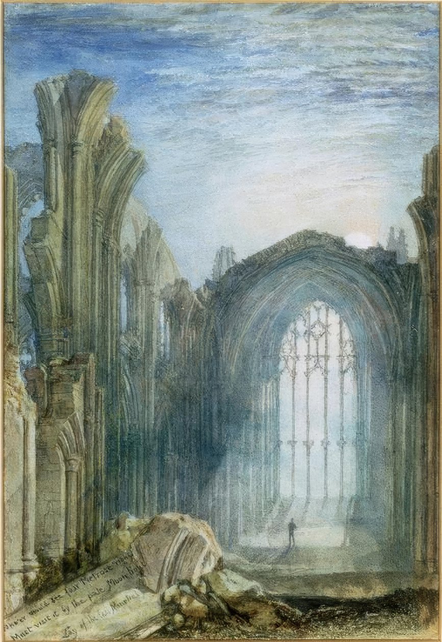 Abadia de Melrose: uma ilustração para The La de Sir Walter Scott de Joseph Mallord William Turner