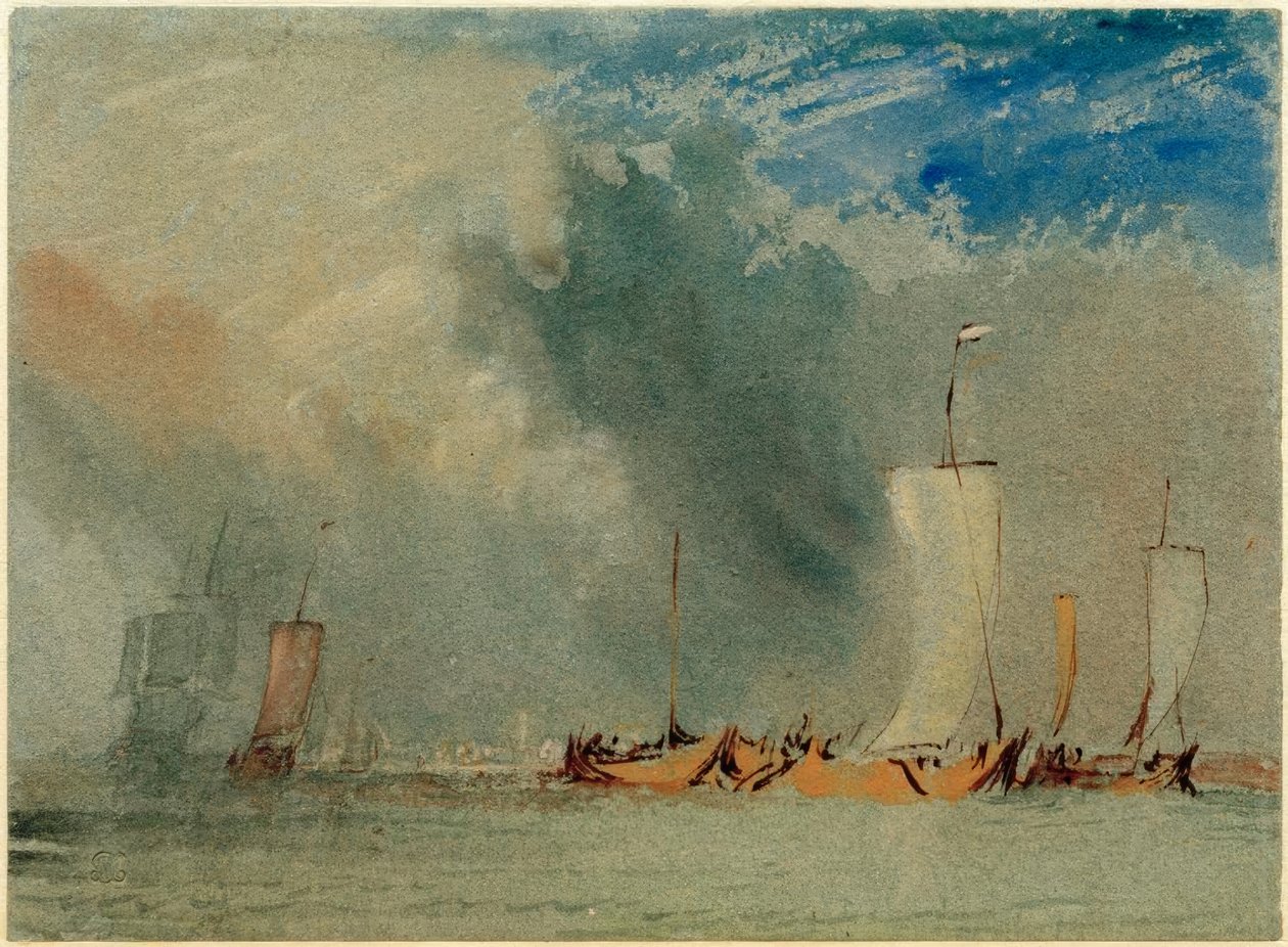 Perto de Nantes: Loire barca na rajada de vento de Joseph Mallord William Turner