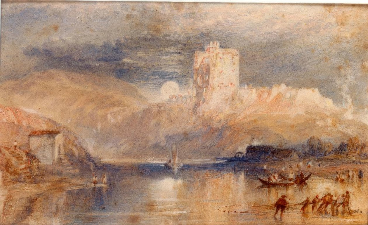 Castelo de Norham - nascer da lua de Joseph Mallord William Turner