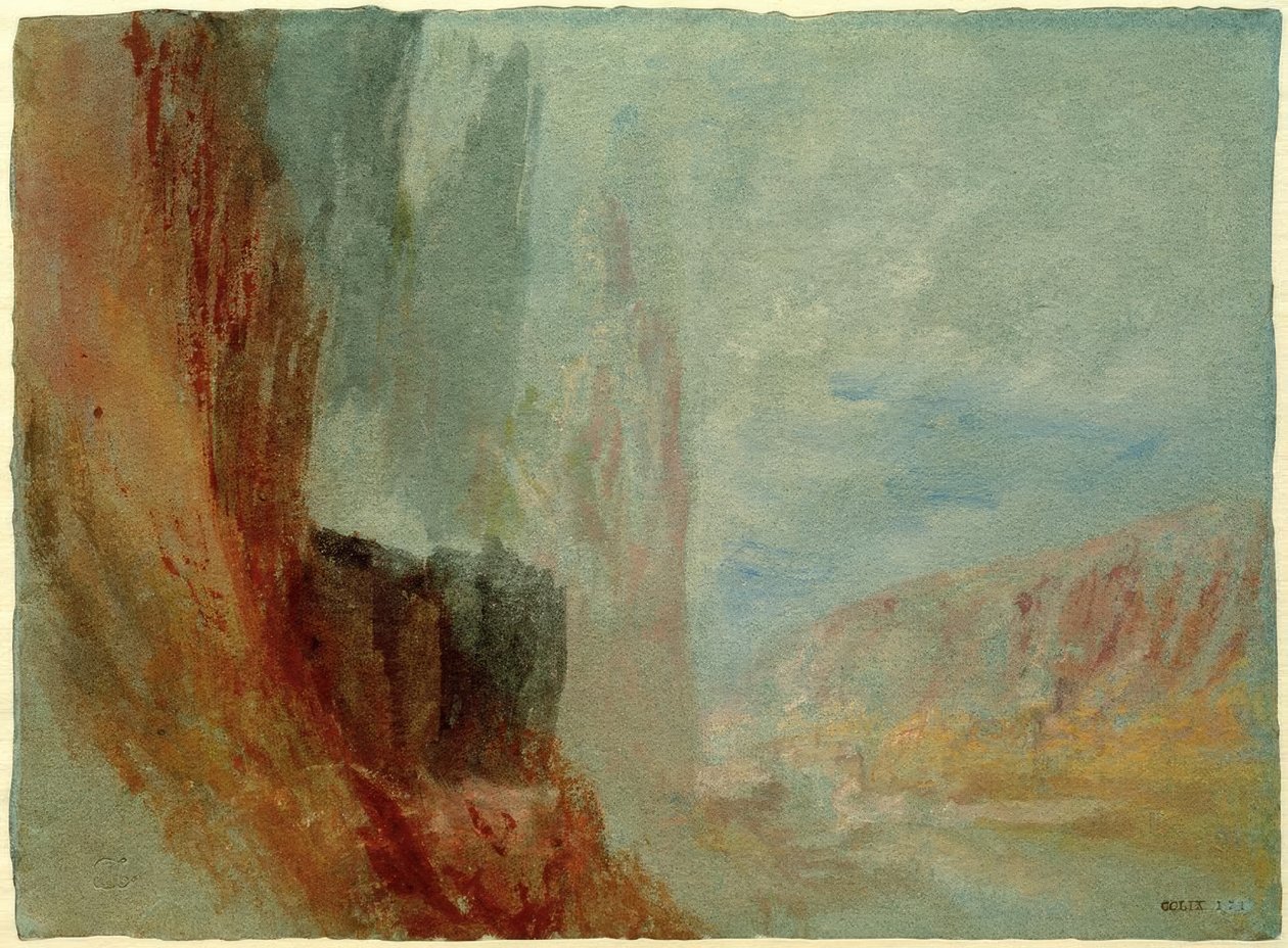Rochas no Meuse de Joseph Mallord William Turner