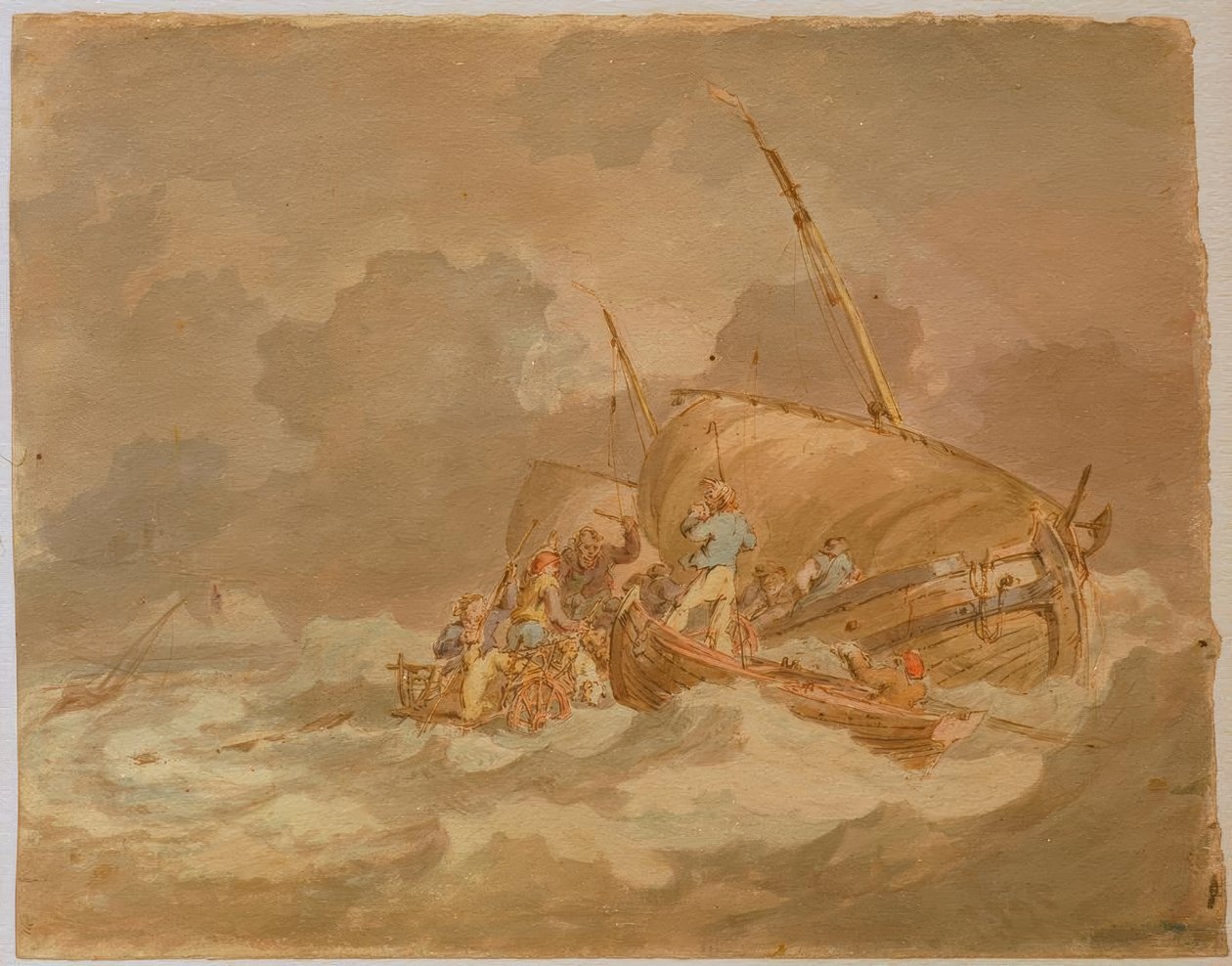 Veleiros recebendo porcos na Bord de Joseph Mallord William Turner