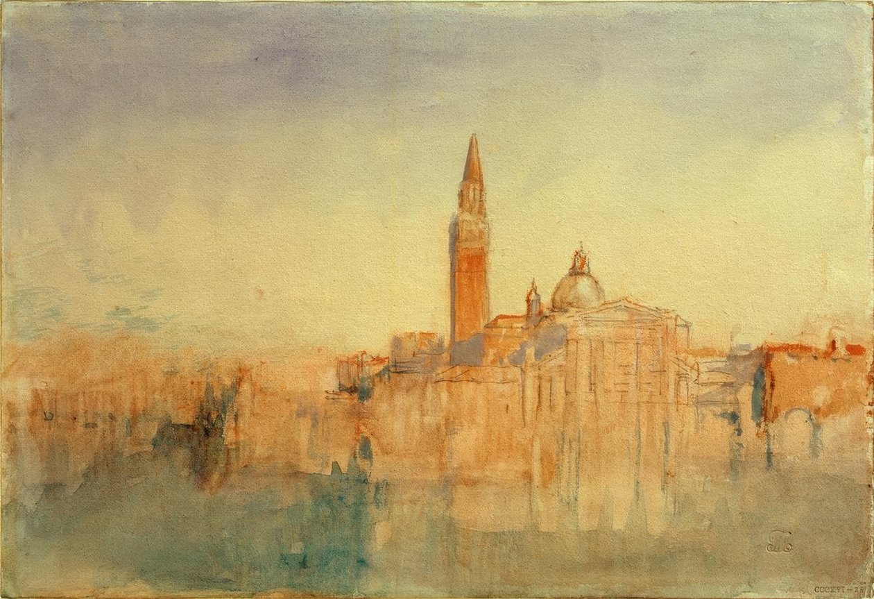 San Giorgio Maggiore ao pôr do sol, do Hotel Europa de Joseph Mallord William Turner