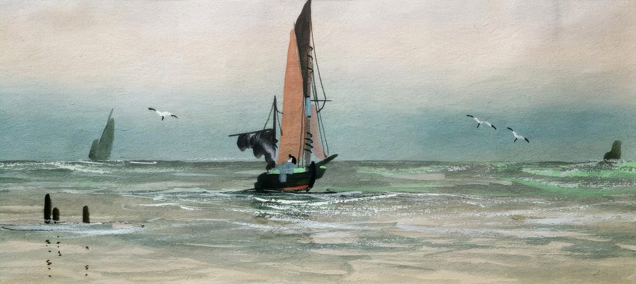 Seascape &39;, Aquarela, 10,6 × 23,8 cm de Joseph Mallord William Turner