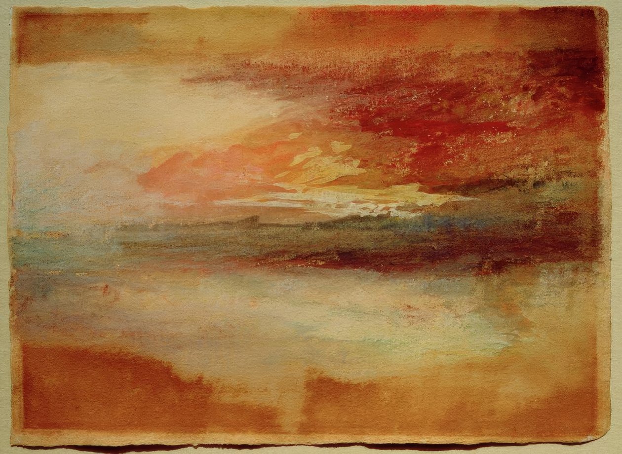 Pôr do sol na costa de Margate  de Joseph Mallord William Turner