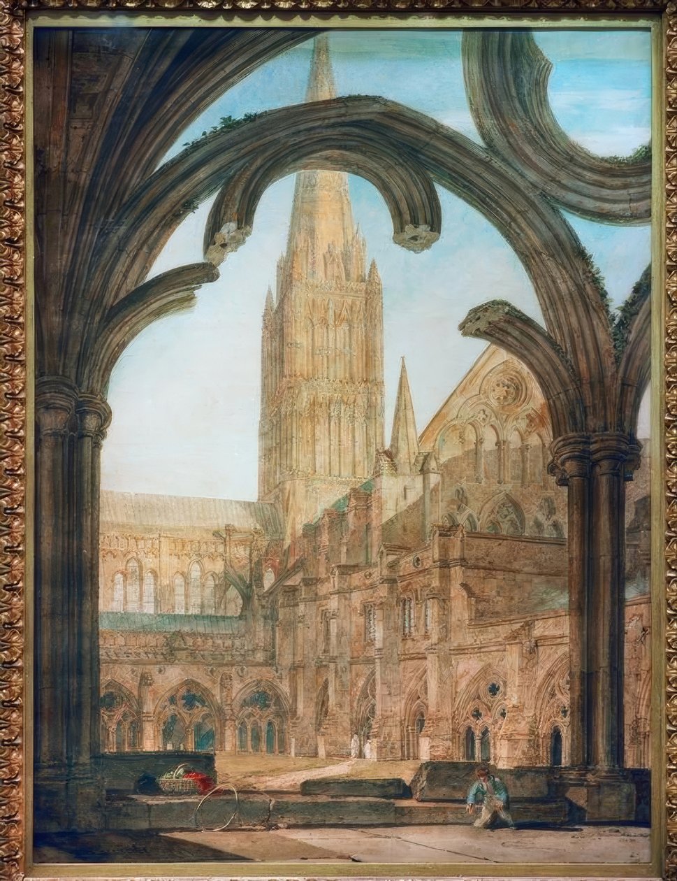 Vista sul dos claustros, Catedral de Salisbury de Joseph Mallord William Turner