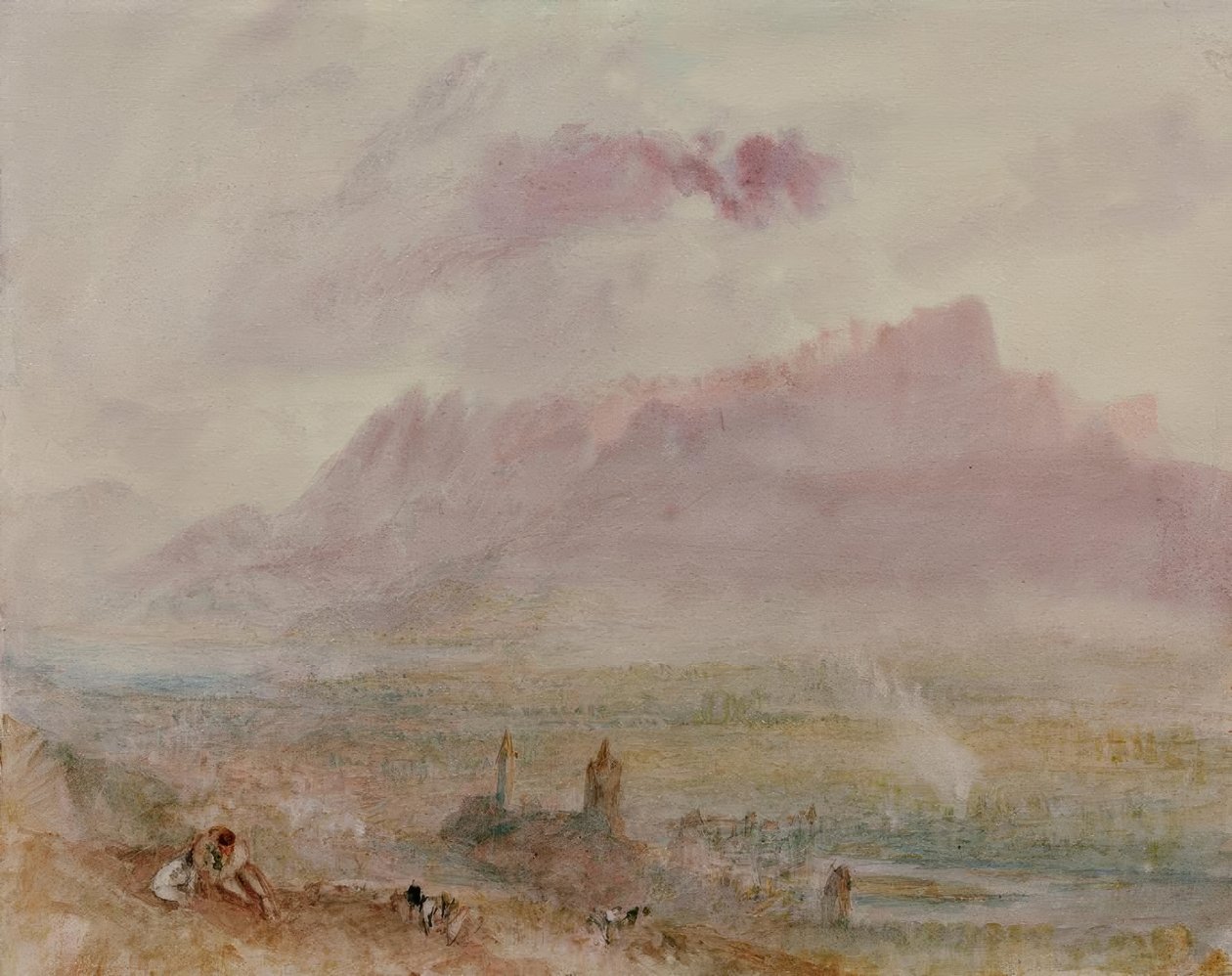 A cidade, um lago de Thun de Joseph Mallord William Turner
