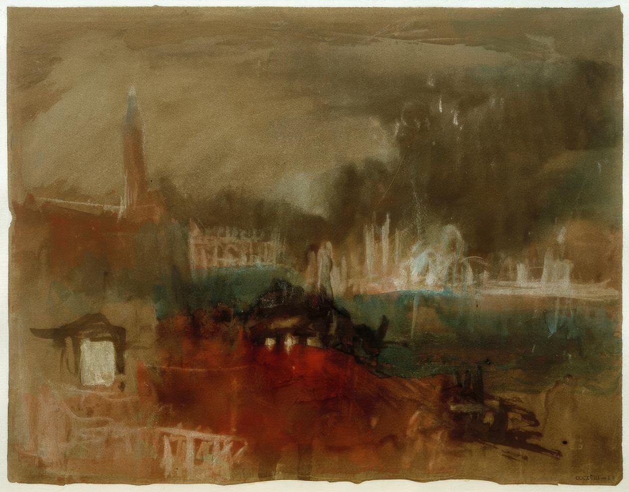 Veneza: fogos de artifício no Molo de Joseph Mallord William Turner