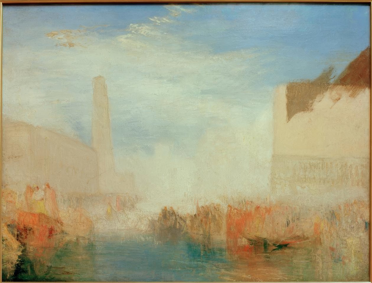 Veneza: A Piazetta com a Cerimônia do Doge se Casando de Joseph Mallord William Turner