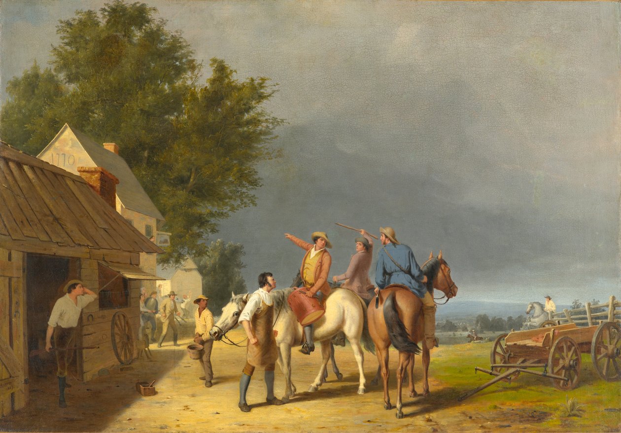 Primeira notícia da batalha de Lexington, 1847 de William Tylee Ranney